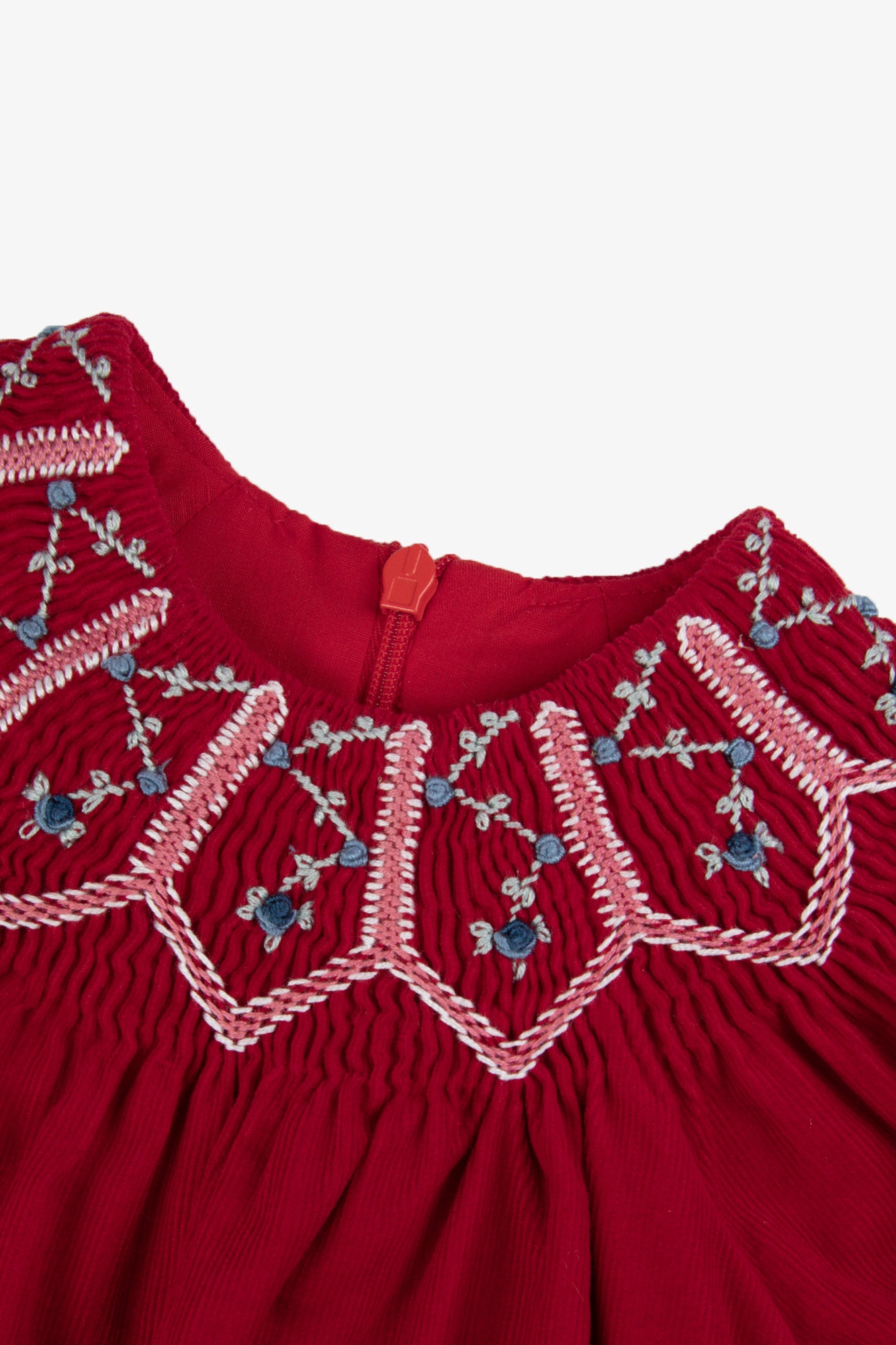 Tartine et Chocolat Red Fine Corduroy Dress