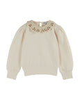 Cherry Embroidered Collared Sweatshirt