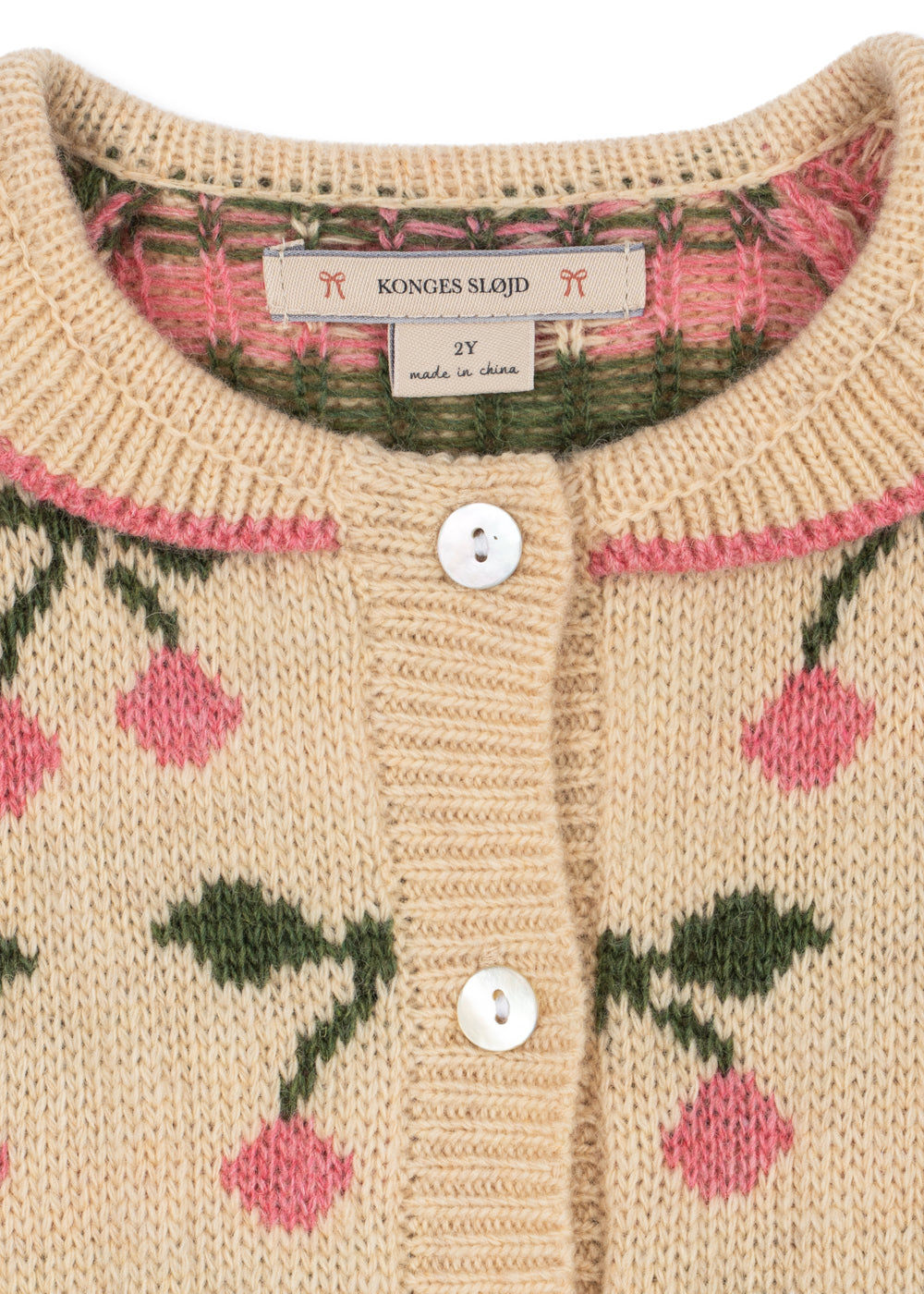 Belou Cherry Intarsia Cardigan