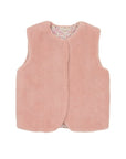 Pink Reversible Liberty Print Teddy Vest