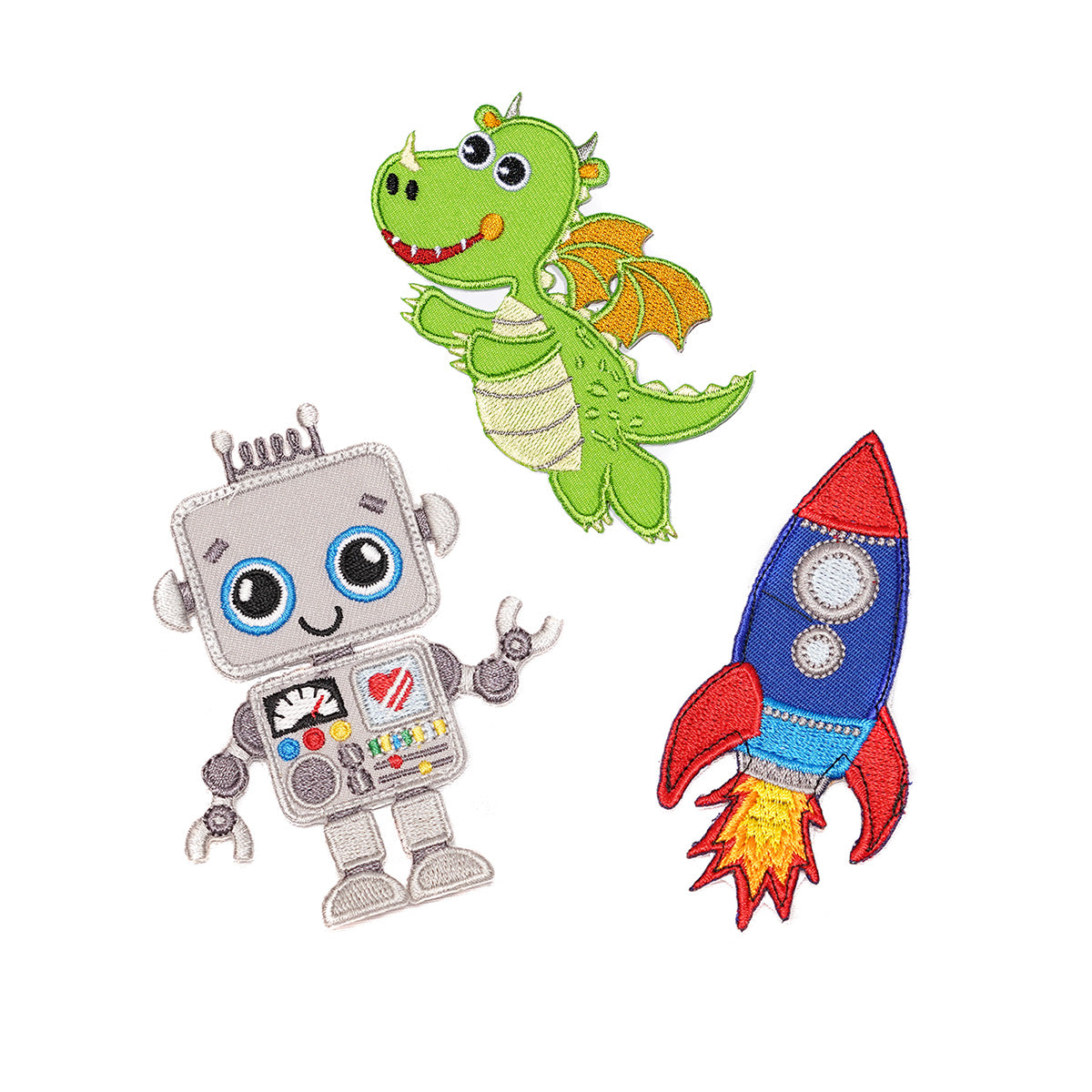 Robot &amp; Rocket Patch Set