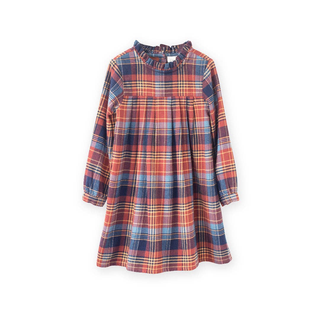 Myrtle Dress | Rust Plaid