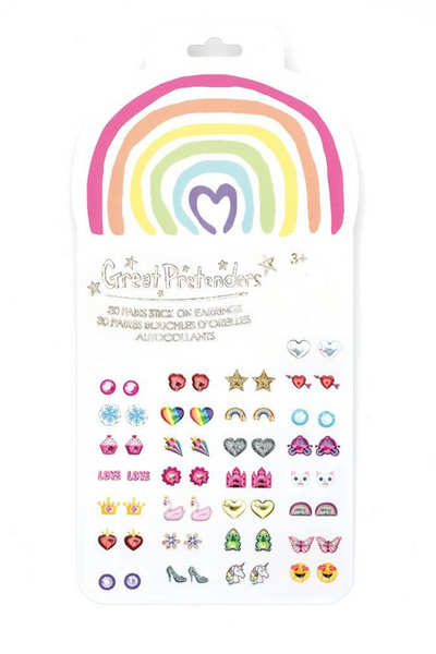 Rainbow Love Stick on Earrings