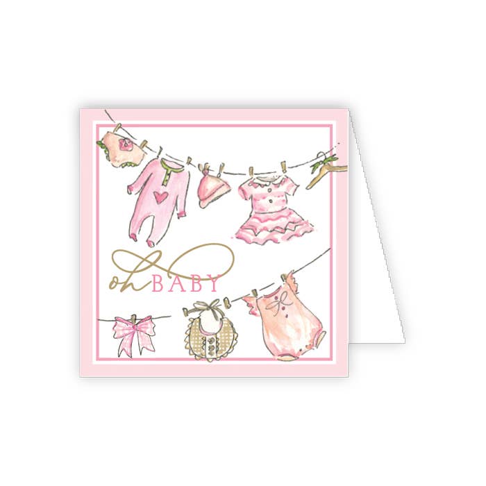 Oh Baby Pink Enclosure Card