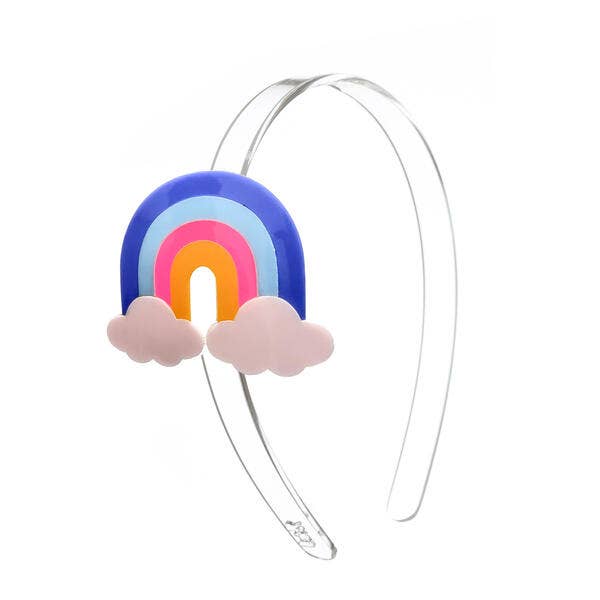 Rainbow Blue Shades &amp; Clouds Headband