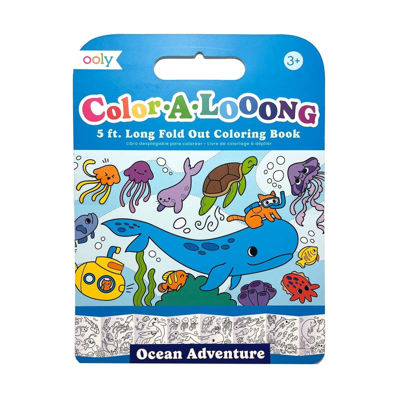 5&#39; Fold Out Coloring Book - Ocean